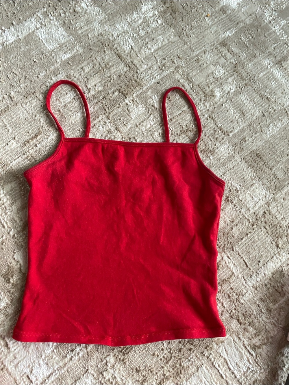 Garage Red Tank Top with Spaghetti Straps